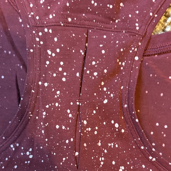 Lululemon Athletica Maroon Speckled  Love Pleated Tank Top - Picture 3 of 4